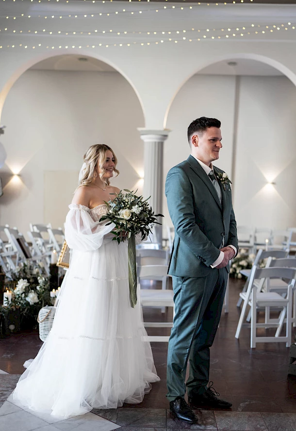 Zitternde Hände und strahlende Augen beim First Look in Aalen